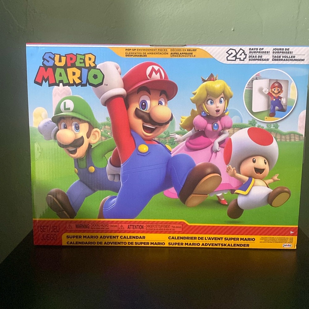 Jakks Pacific Super Mario Advent Calendar Nintendo 24 Day Holiday Toy Set